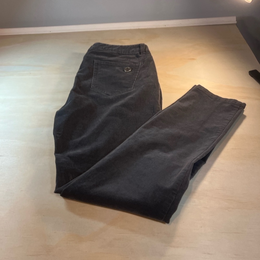 Michael Kors Woman’s Charcoal Corduroy Pants Skinny Sz 8